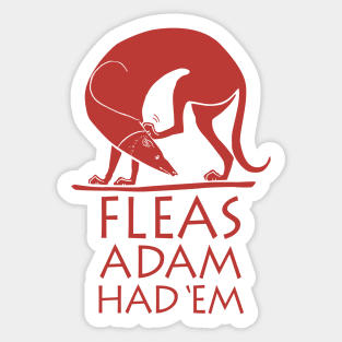 Ancient Greek Art Spartan Greyhound Hunting Dog, Fleas Poem Sticker